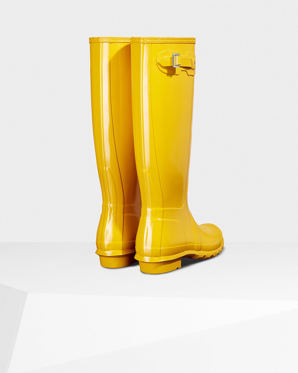 Womens Tall Rain Boots - Hunter Original Gloss (84OWKHJGR) - Yellow